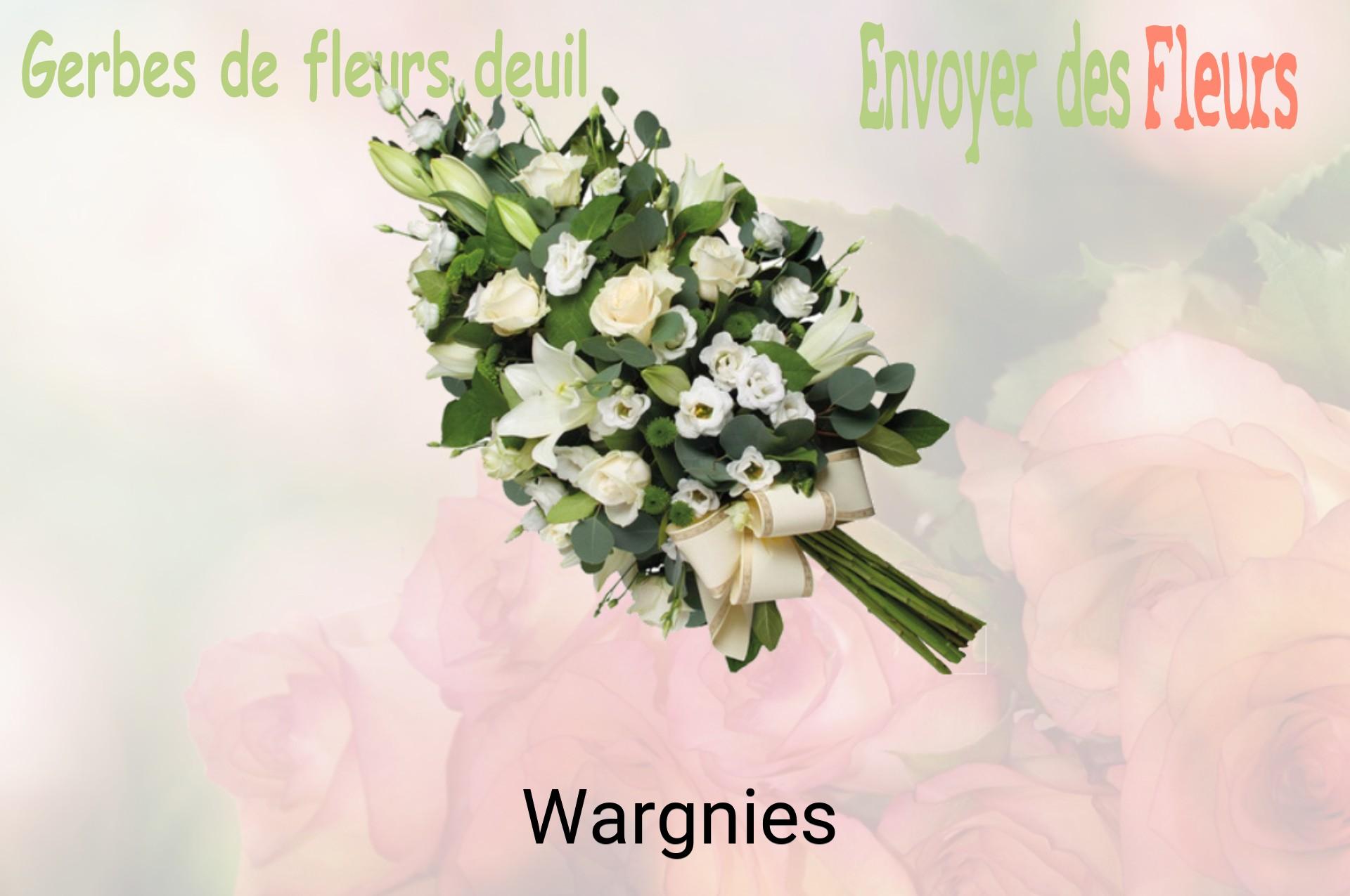 Gerbe de fleurs de deuil livrée à Wargnies